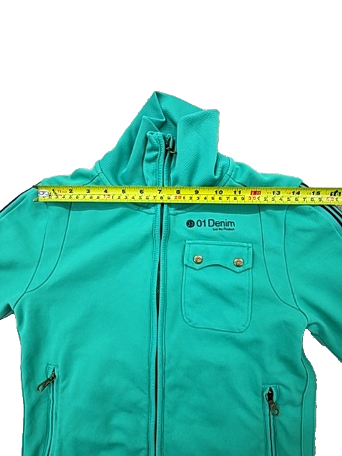 G-Star Men's Green Cotton Track Jacket Size S Ribbed Cuffs