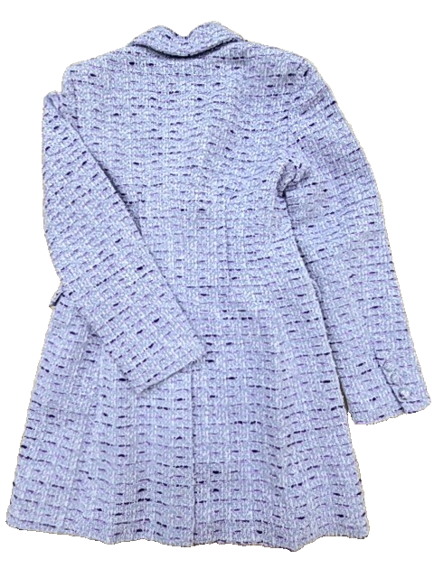 Only Women's Purple Tweed Blazer Button Up Long Sleeve Size M