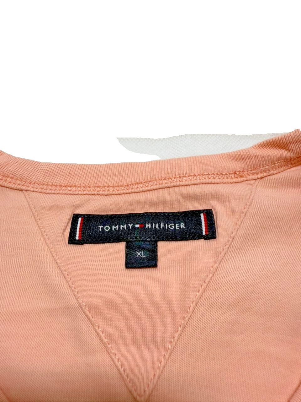 Tommy Hilfiger Peach Logo Regular Fit Cotton T-Shirt Crewneck Short Sleeve XL
