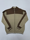 Quiksilver Men's Brown Sweater – Size M, Colorblock, Full Zip