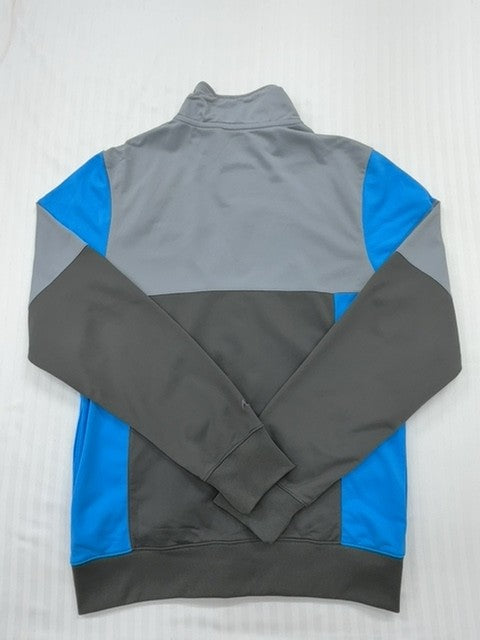 Nike Men's Grey Color Block Full-Zip Track Jacket Size S