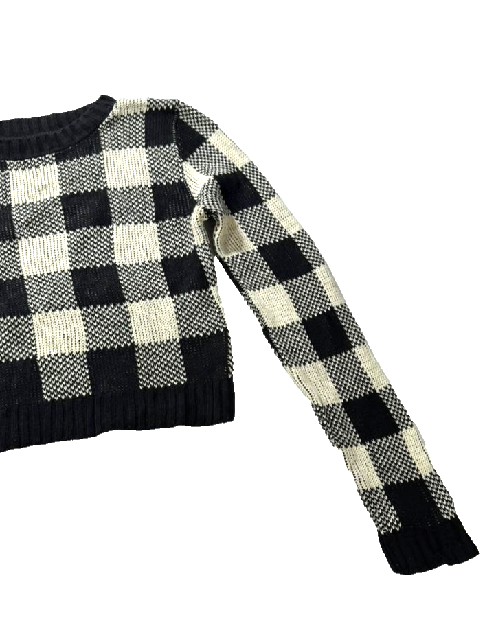 Miso Women's Black And White Jumper Size 6
