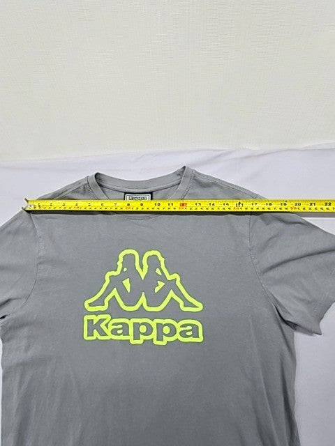 Kappa Men's Grey Cotton Short Sleeve T-Shirt Size L Regular
