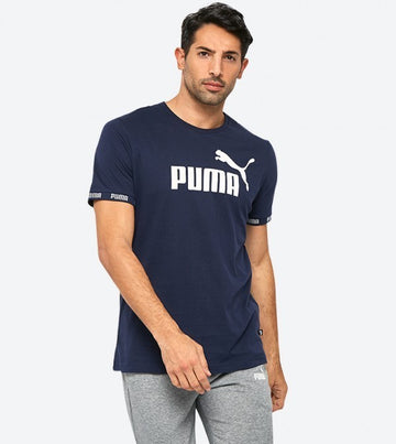 Puma Men'S Essentials No. 1 Logo T-Shirt In Blue - Size M