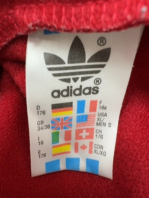 Adidas Vintage Red Black Retro Track Jacket D176 EU Zip[1]
