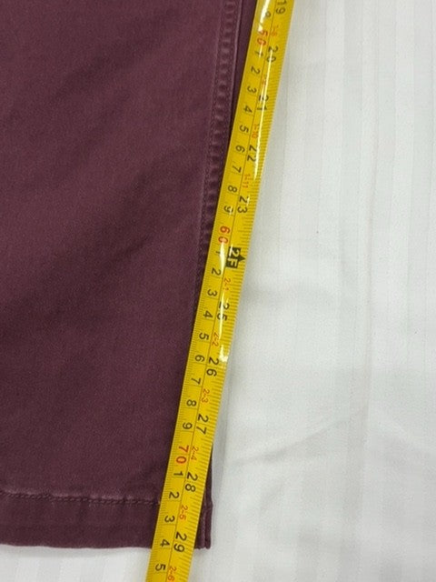 The Cotton Pant Co Men Burgundy Straight Jeans Size 34 Excellent Cond