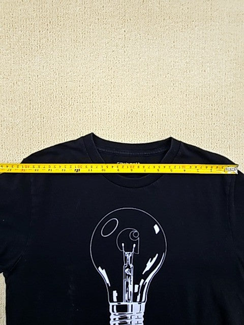 Carhartt Work In Progress Black Light Bulb T-Shirt S Men Relaxed Cotton