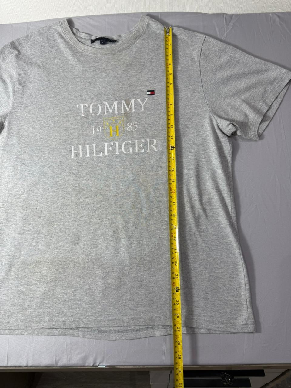 Tommy Hilfiger Men's Gray Graphic Logo T-Shirt Short Sleeve Size XL