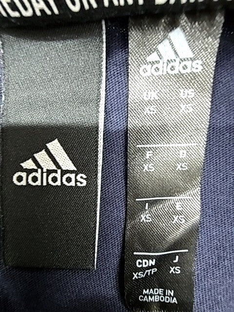 Adidas Navy Triangle Pattern XS Short Sleeve Crewneck T-Shirt Unisex