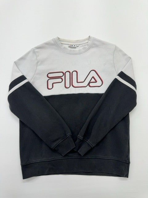 Fila Unisex Sport Colorblock Logo Hoodie Pullover S White/Black