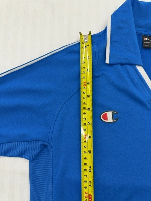 Champion Men's Royal Blue Polo Shirt Size S Vintage
