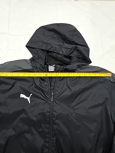 Puma Black Hooded Athletic Jacket Men's 3XL Nylon Zip Sports