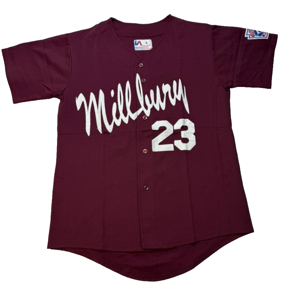 Men's Large Maroon Jersey Athletic Baseball Team Style Top L