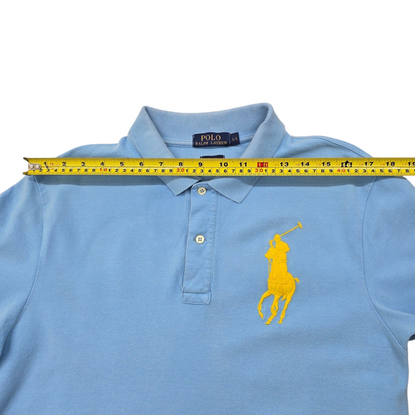 Polo Ralph Lauren Women's Light Blue Slim Fit Polo Size L