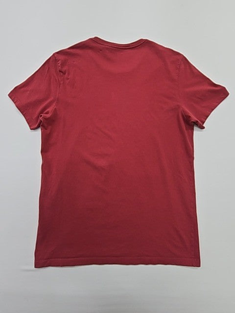 Levi's Men Red Crew Neck T-Shirt Size L Lightweight Ribbed Cotton Jersey