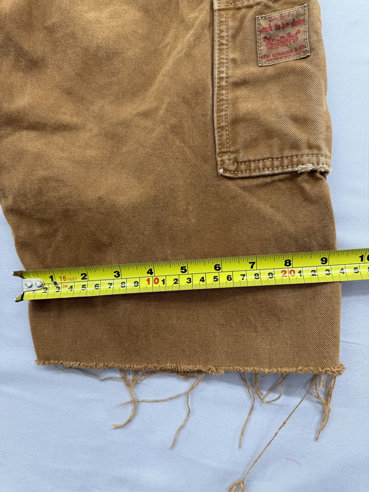 Levi's Men's W32 L32 Brown Carpenter Jeans Button Fly Loose Straight