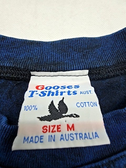Gooses Aboriginal Art Navy M T-Shirt 100% Cotton Short Sleeve Australia