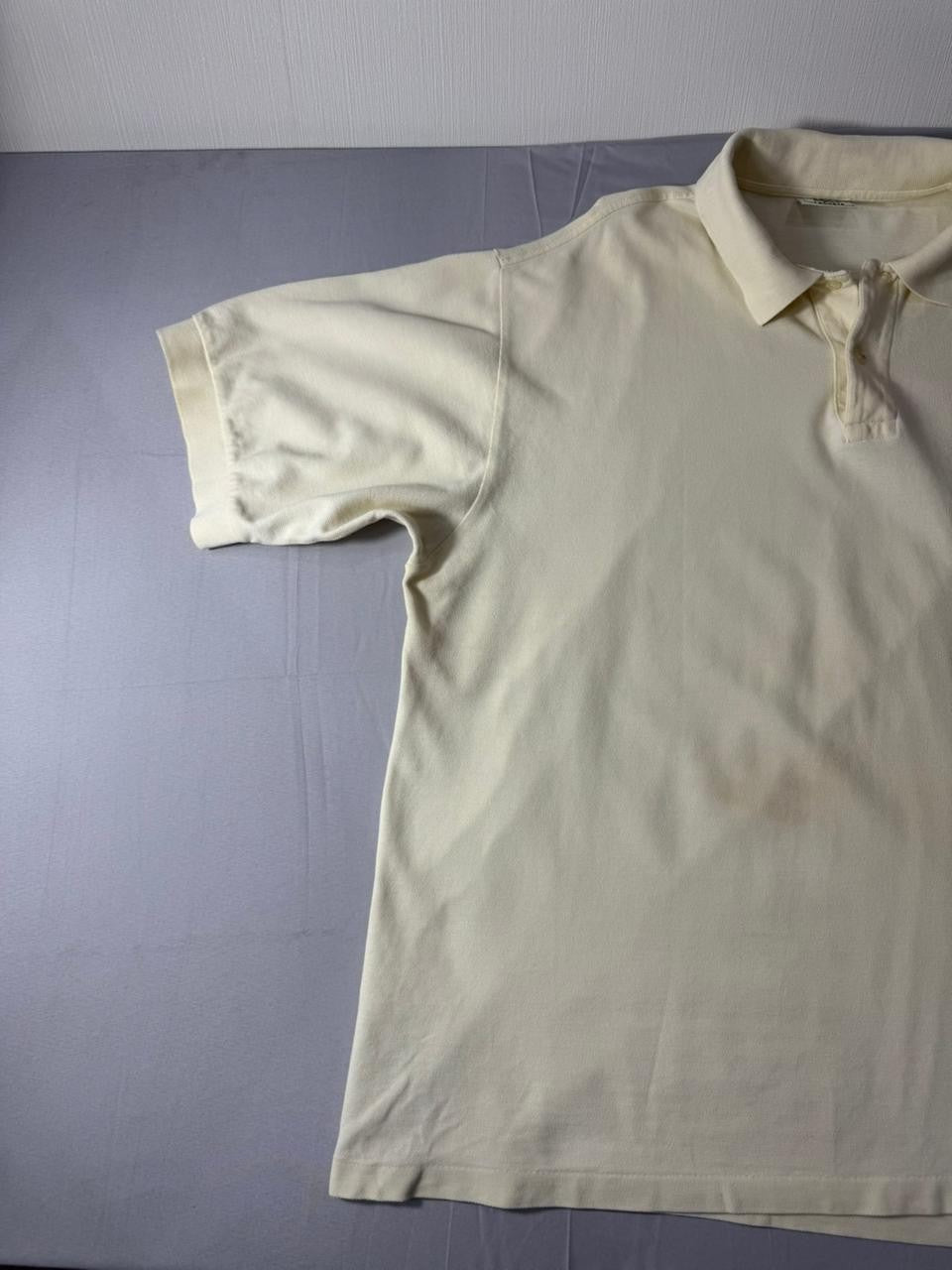 Lacoste Men's Polo Shirt Cream Short Sleeve Crocodile Logo Top 2XL
