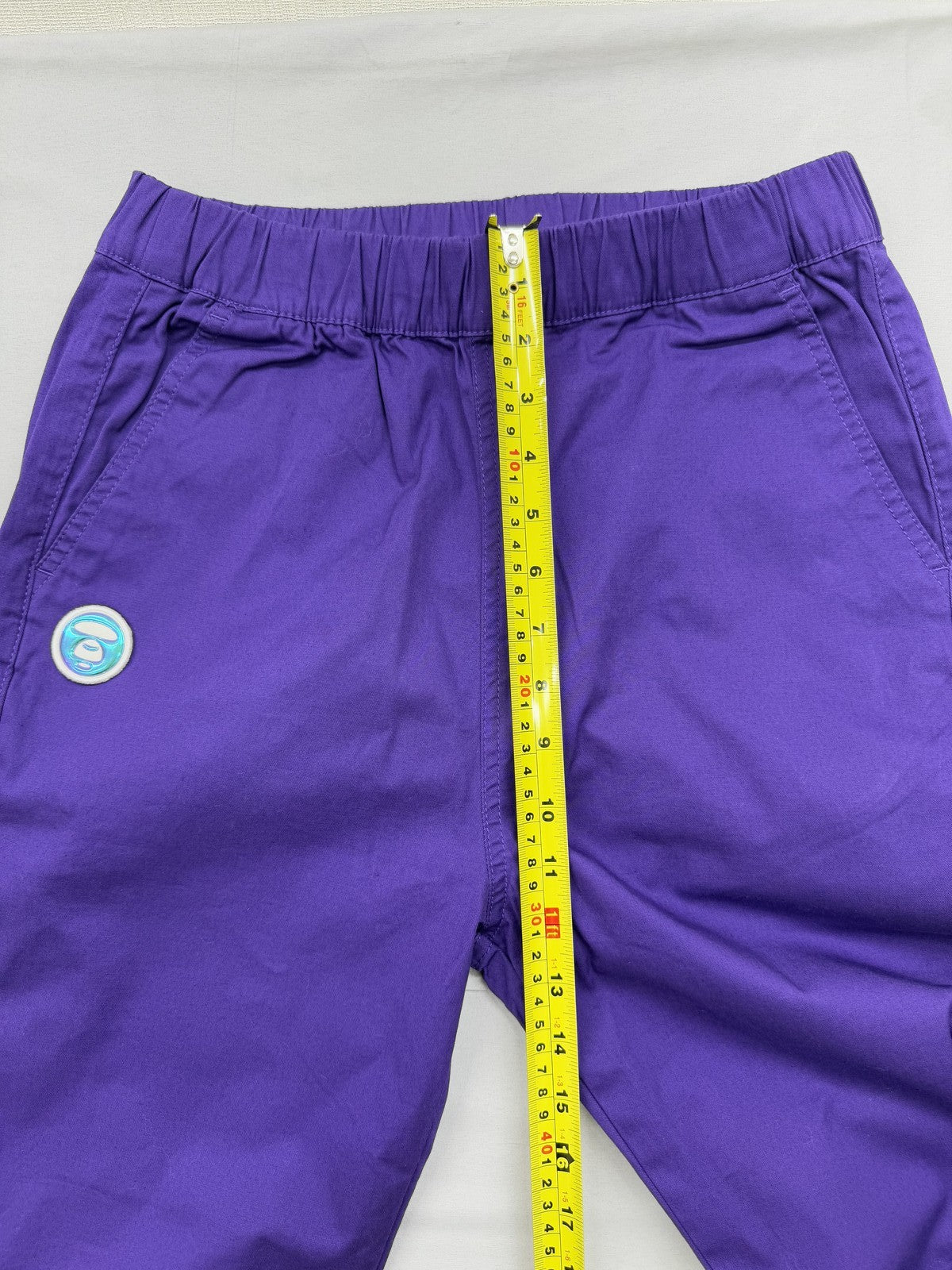 Aape Purple Women's Sweatpants S Tapered Logo Ribbed 98%Cotton