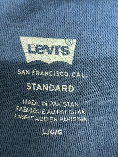 Levi's Men's Navy Blue Cotton T-Shirt Size L Short Sleeve