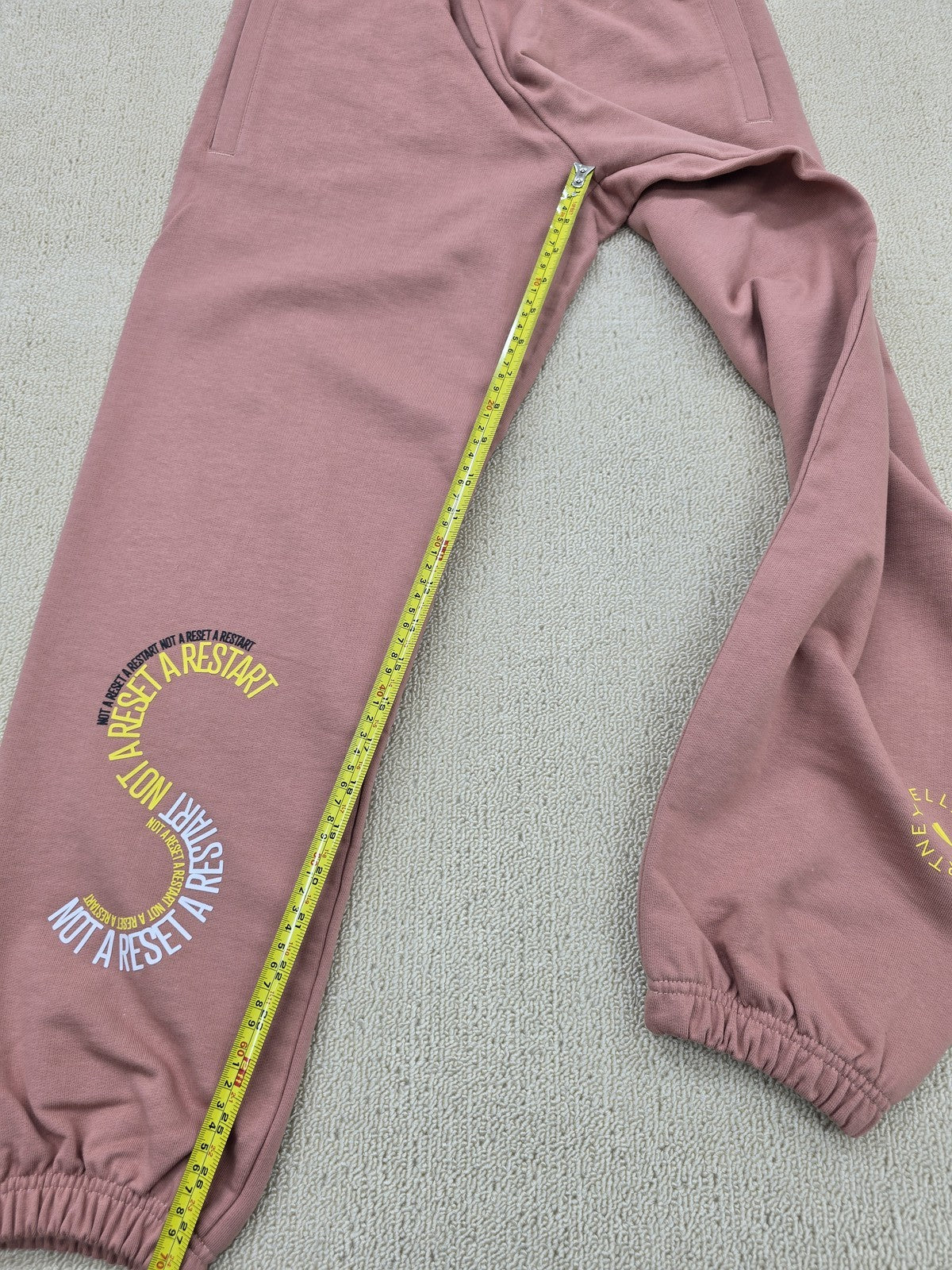 Adidas Stella McCartney Mauve Pink XS Sweatpants French Terry NWT