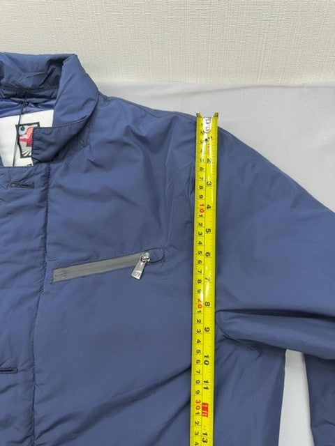 Trussardi Navy Field Jacket Men's Size S Nylon Zipper Hip Length