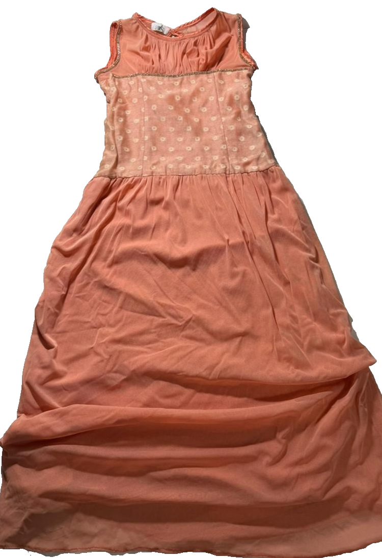 Ark Women Metallic Dot Maxi Dress Blossom Pink | S