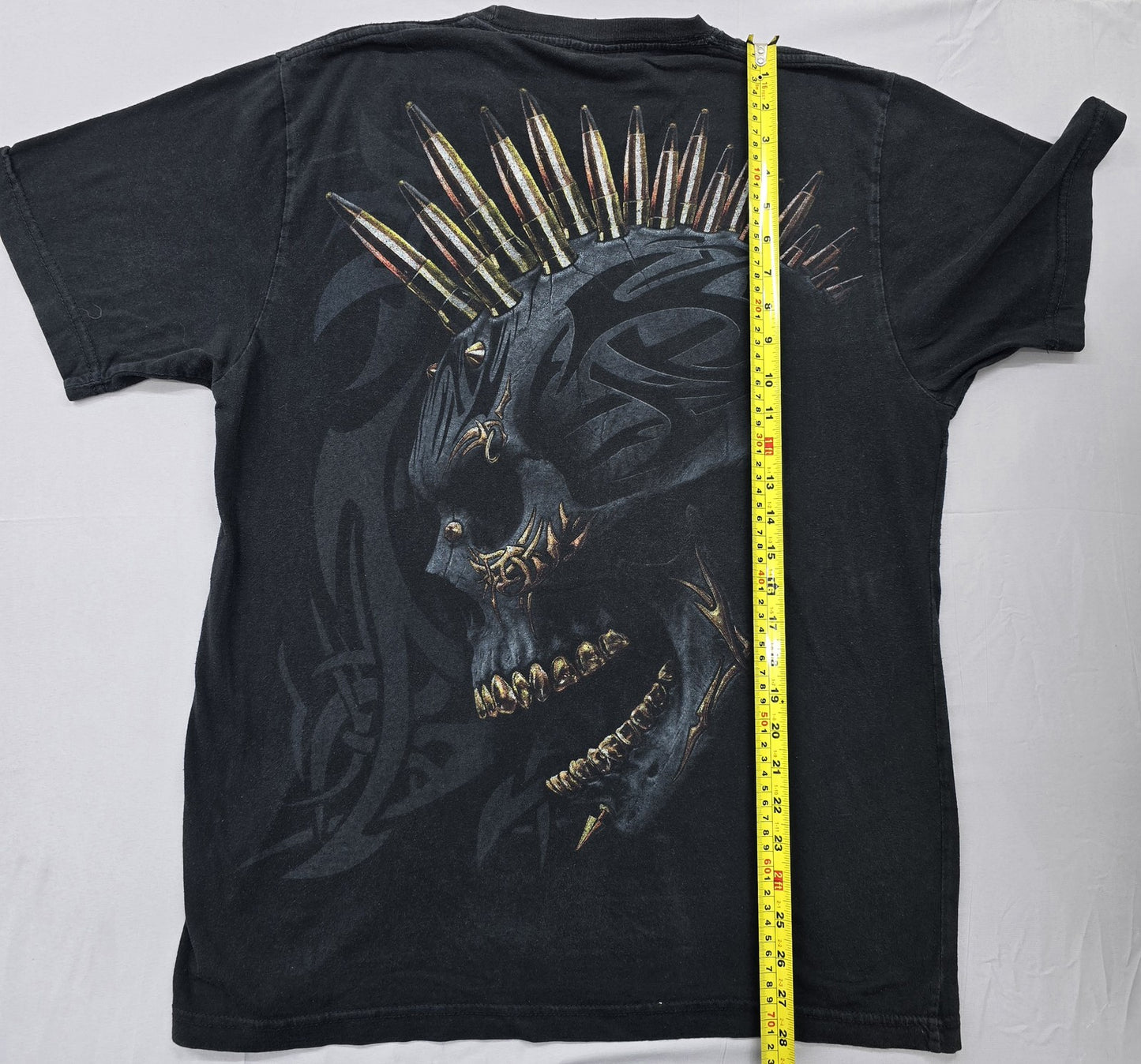 Spiral Direct Men's Black Skull Gothic T-Shirt Size L Cotton