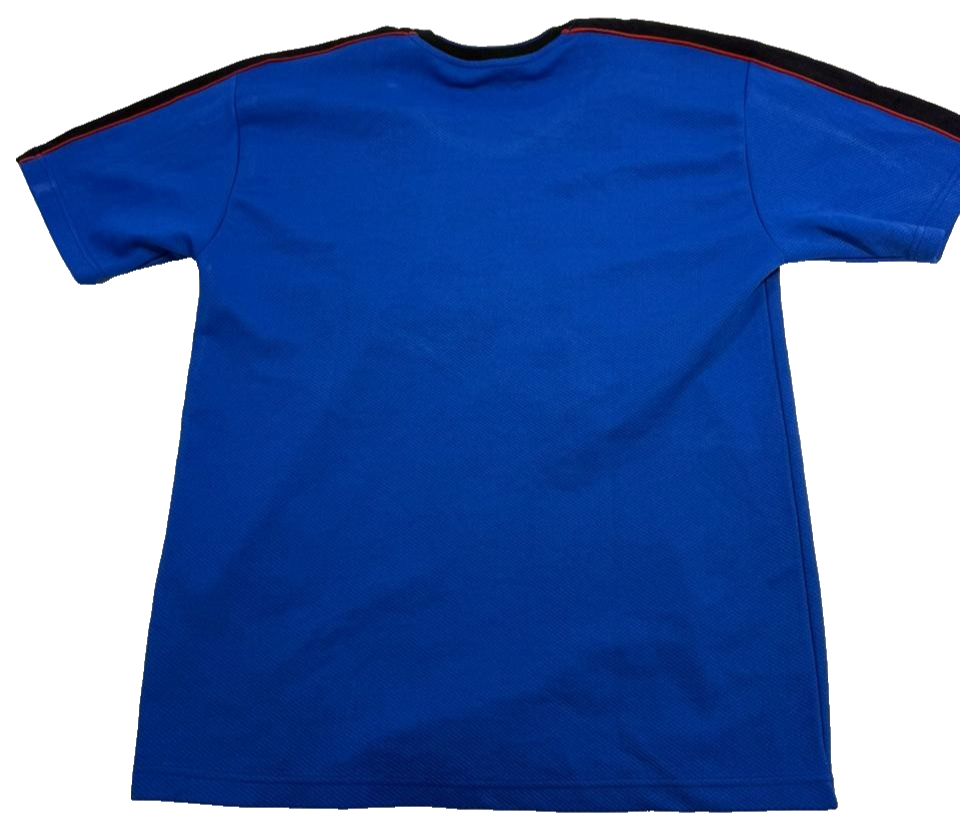 Nike Men's Blue Embroidered Spell Out Swoosh Logo T-Shirt Athletic Sports Size M