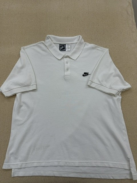 Nike Men's White XL Short Sleeve Polo Shirt 100% Cotton Pique F30104TWA