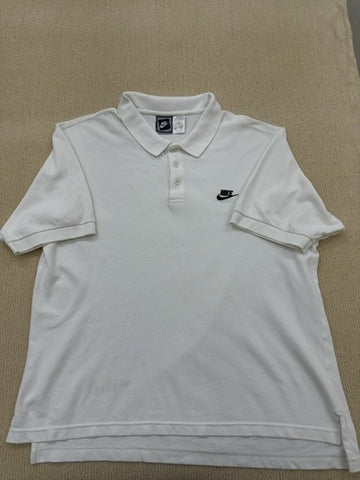 Nike Men's White XL Short Sleeve Polo Shirt 100% Cotton Pique F30104TWA
