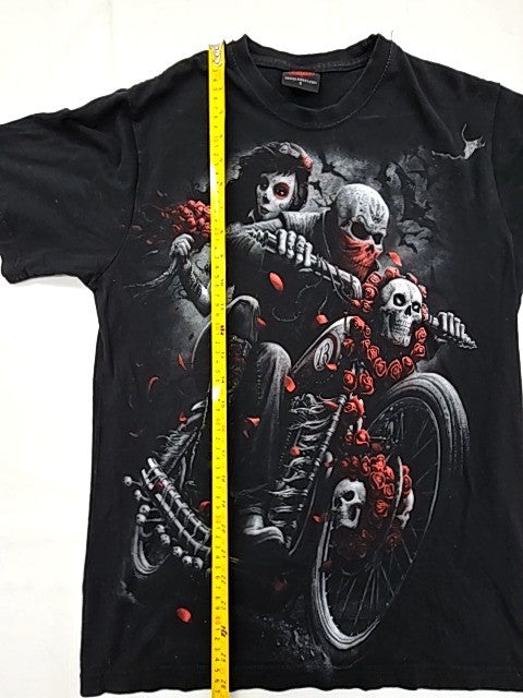 Spiral Direct Black Skull Gothic Men's T-Shirt S Cotton