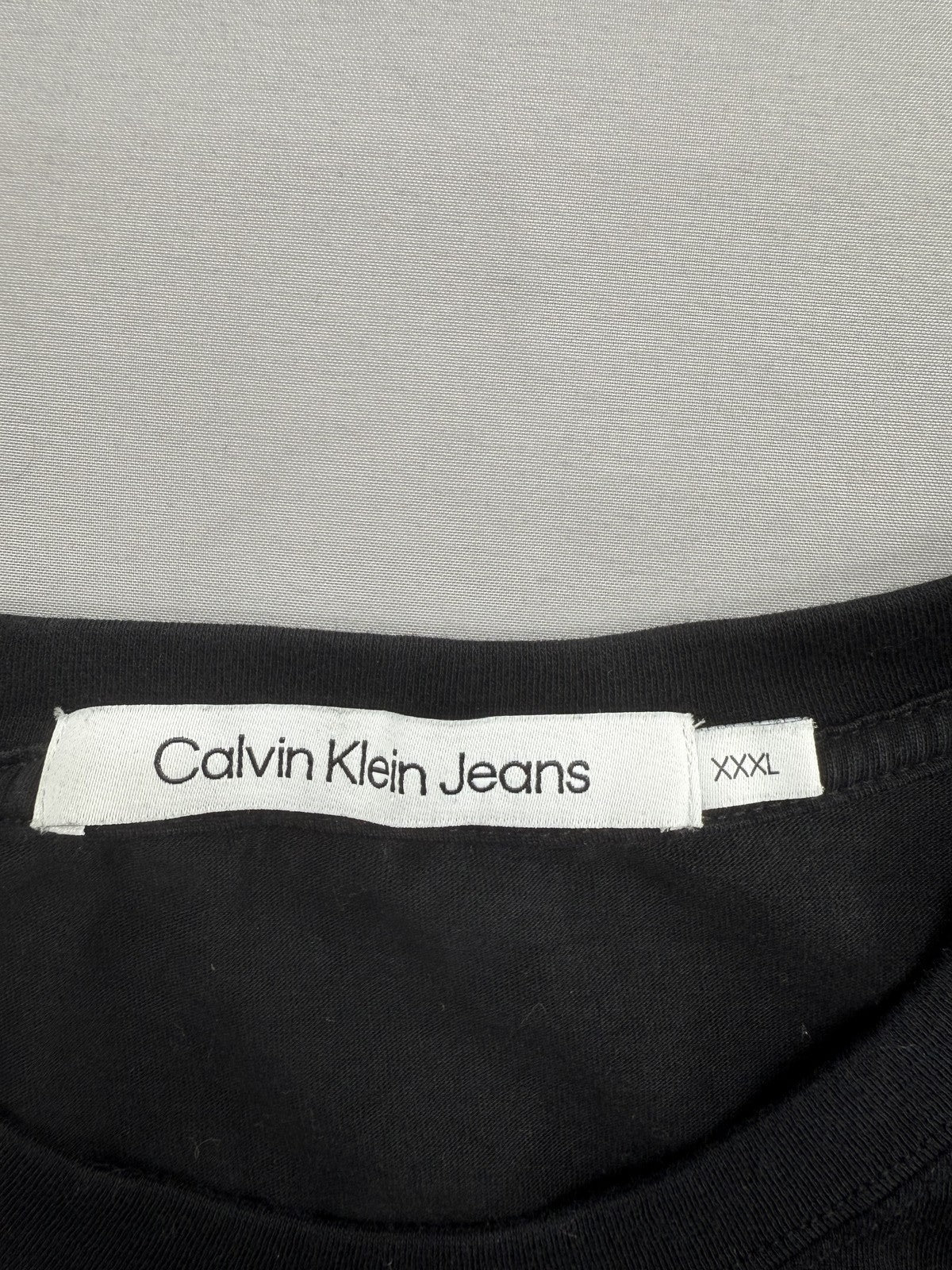 Calvin Klein Jeans Women's Black XXXL Cotton T-Shirt Chest Pocket