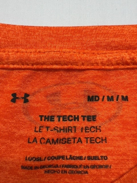 Under Armour Boys Orange Tech Tee Size M Short Sleeve NWOT