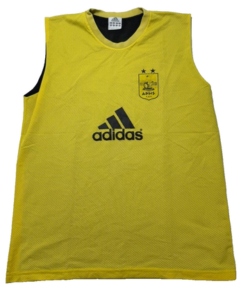 Adidas Aris Aphs Yellow Training Sleeveless Jersey Size M