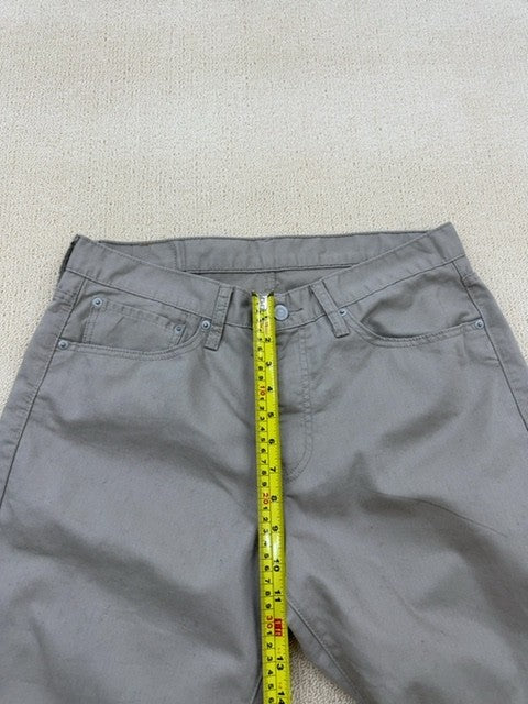 Levi's 513 Slim Straight Grey Jeans 34x30 Stretch Men 5-Pocket