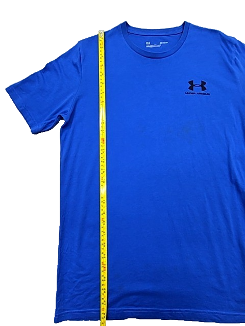 Under Armour Men's Blue Short Sleeve T-Shirt Size M Loose Fit Logo