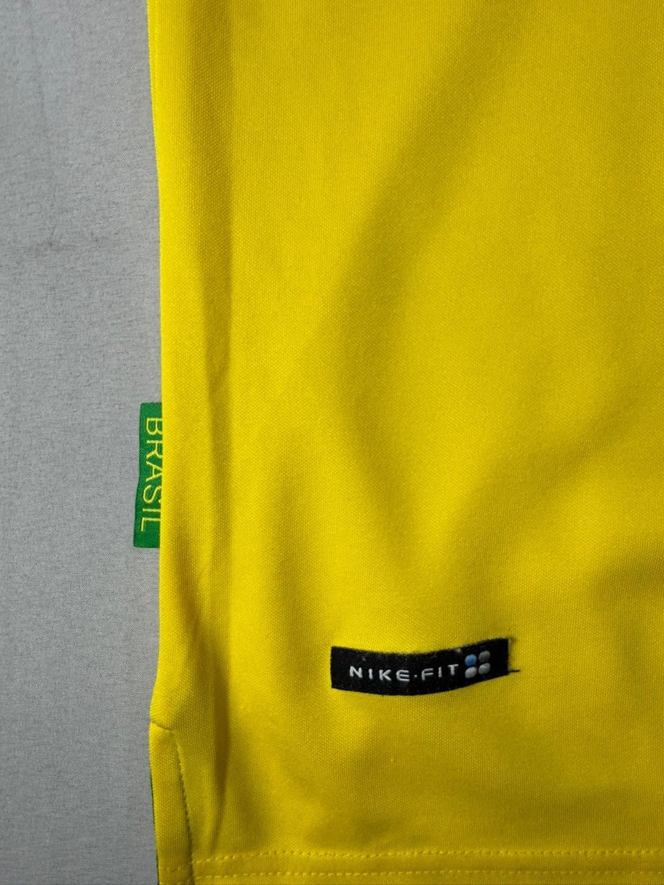 Nike Brazil CBF Yellow Soccer Football Jersey Men's Short Sleeve