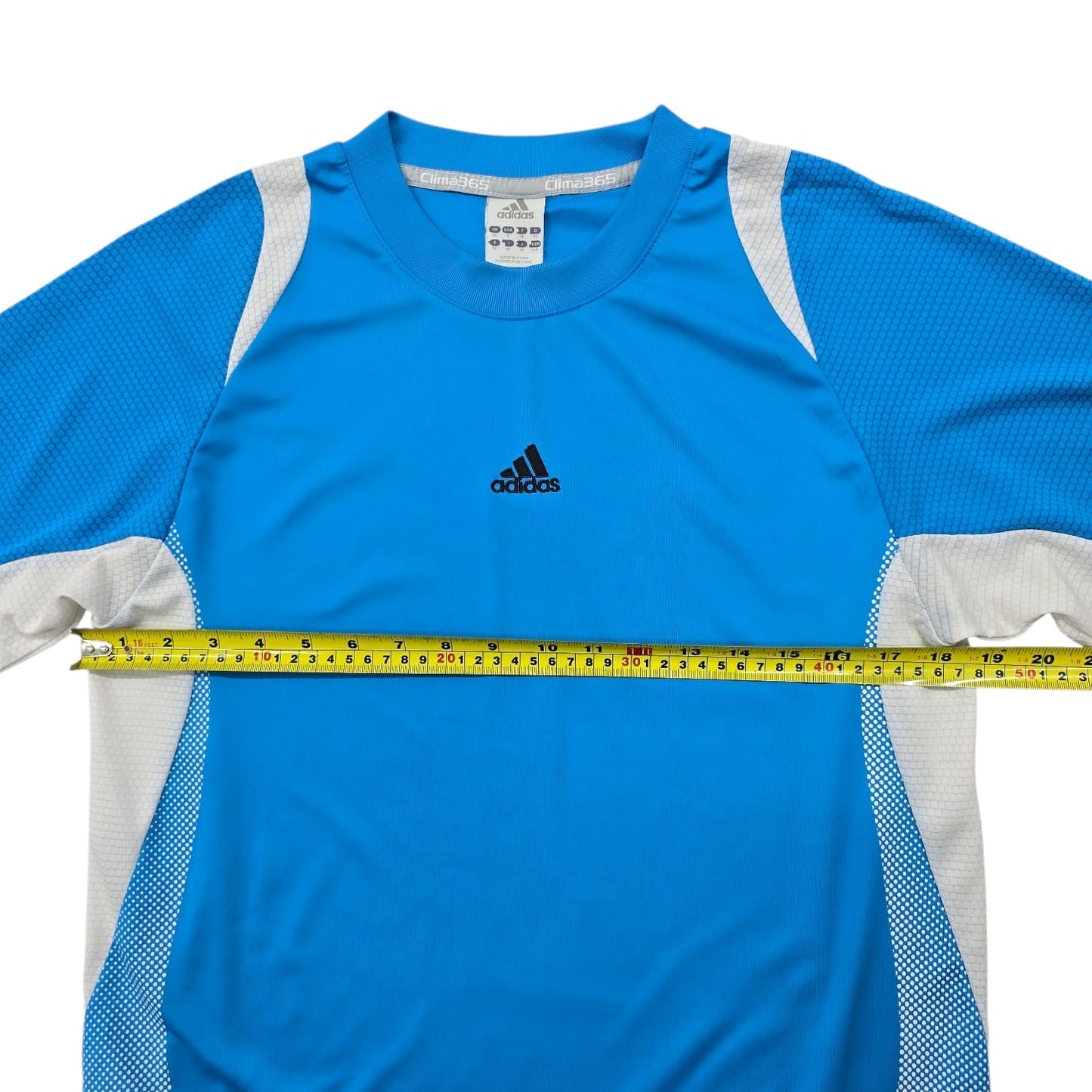 Adidas Unisex Blue White Mesh Jersey Size F Relaxed Fit