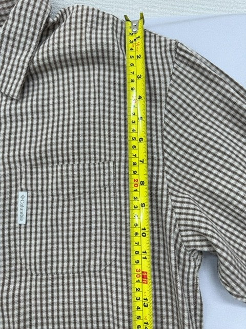 Columbia Brown Gingham Flannel Long Sleeve Button-Down Shirt Men's M