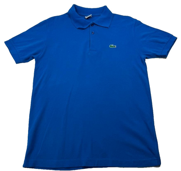 Lacoste Men's Bright Blue Pique Polo Shirt Classic Croc Logo Short Sleeve Large