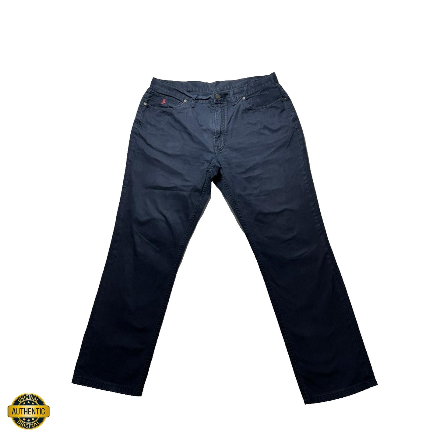 Chino Pants Men's Navy Stretch Blue Twill 5-Pocket | 38