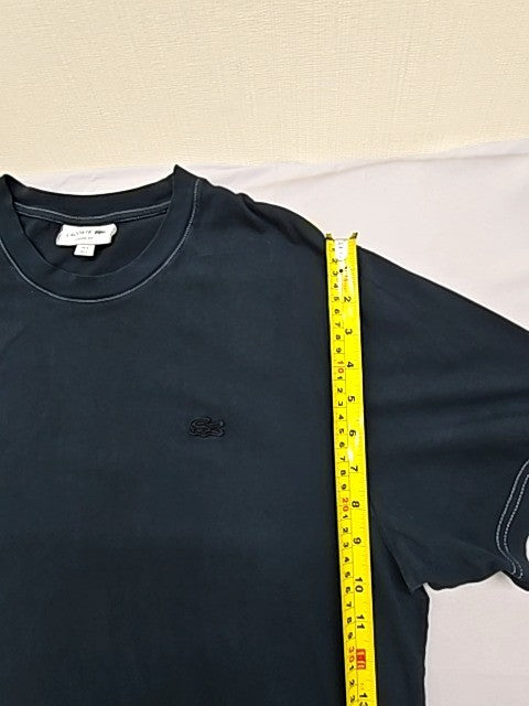 Lacoste Men's Black Crocodile Logo T-Shirt Size L Cotton