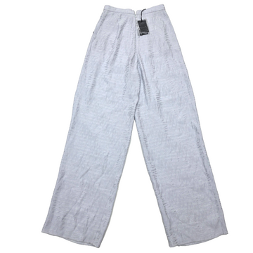Giorgio Armani Pleated Silver Threading Pattern Viscose Trousers 40 BNWT