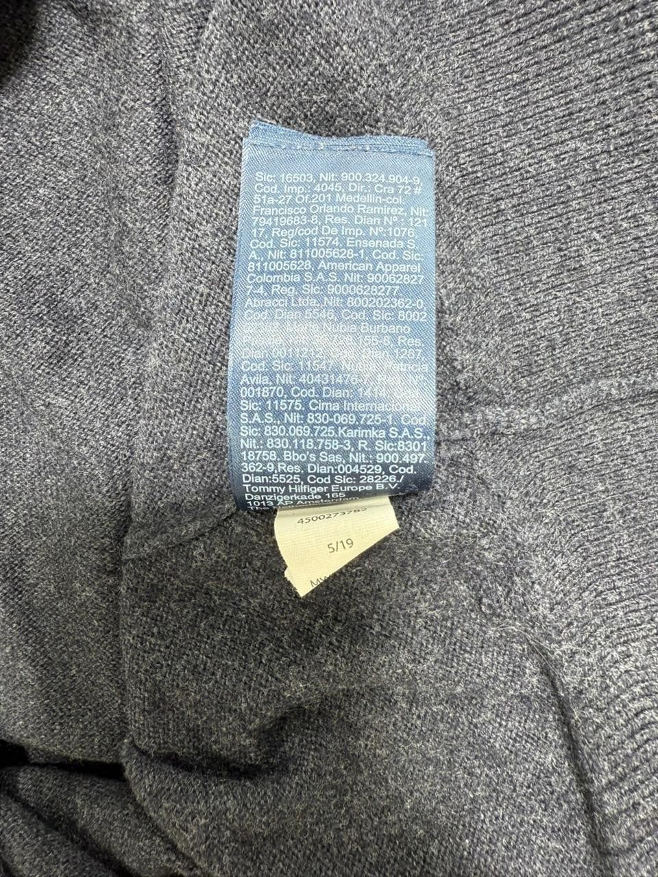 Tommy Hilfiger V-Neck Sweater Men's Large Dark Blue | Pima Cotton Cashmere