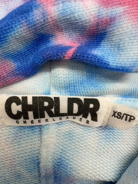 Cheerleader Women's Tie Dye Zipper Hoodie XS Pima Cotton Peru