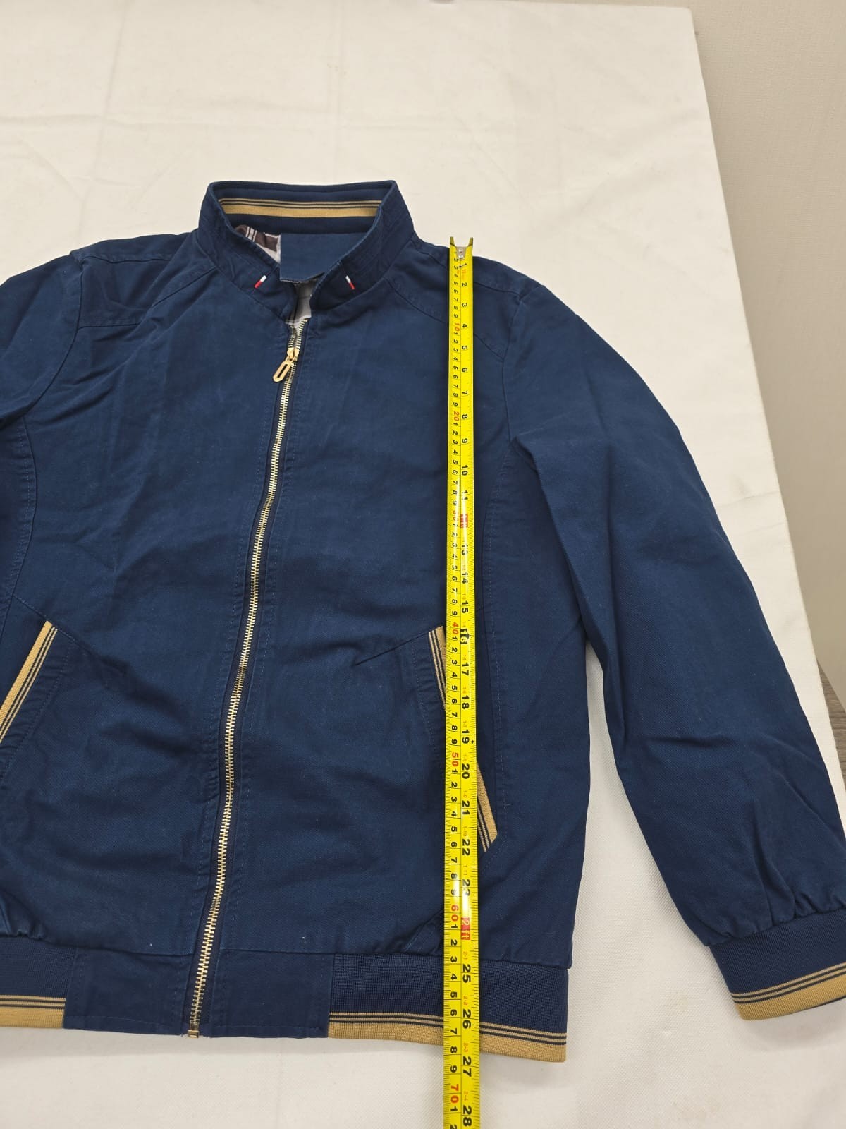 Shein Navy Blue Zip-Up Jacket Size S Lightweight Casual Outerwear