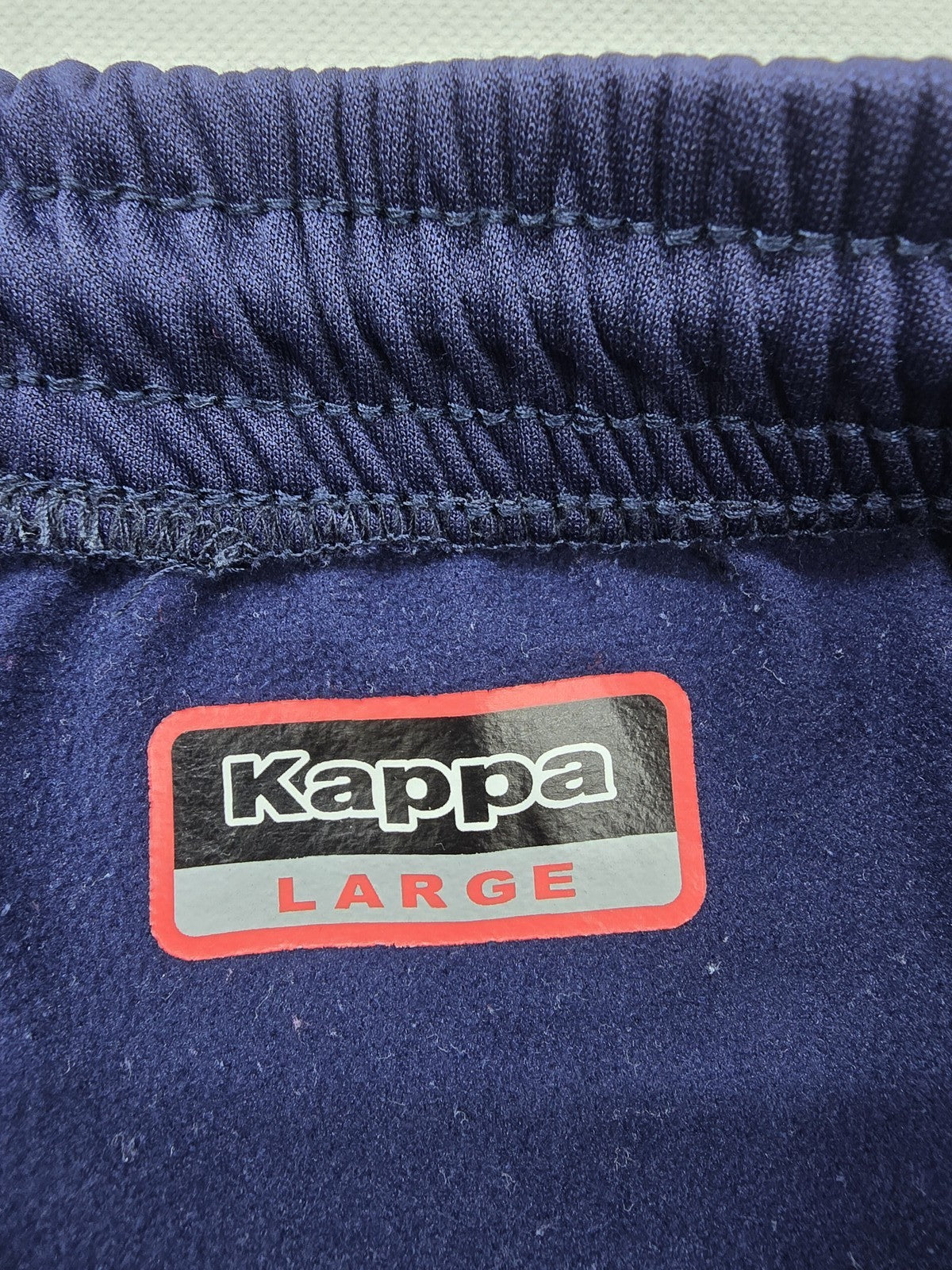 Kappa Navy Track Pants Men's Large Polyester Elastic Waistband