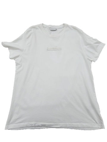 Calvin Klein Men's White XXL Short Sleeve Logo T-Shirt Cotton Jersey