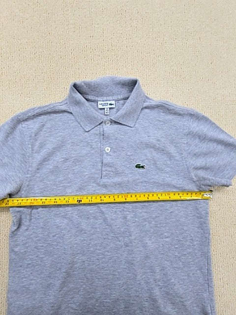 Lacoste Light Blue Cotton Pique Polo Shirt Size 16 Short Sleeve